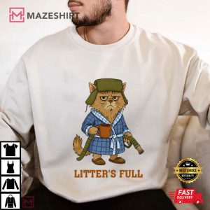 Litter's Full Cat Parody Funny National Lampoon's Christmas T Shirt (4)