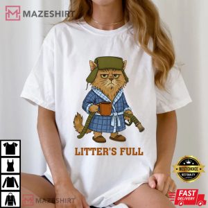Litter's Full Cat Parody Funny National Lampoon's Christmas T Shirt (2)