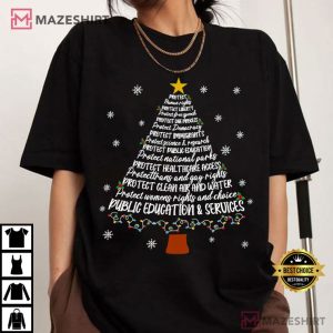 Protect Democracy Christmas Tree Anti Trump T-Shirt