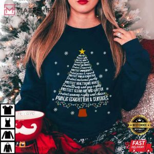 Protect Democracy Christmas Tree Anti Trump T Shirt (3)