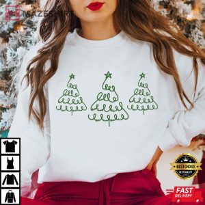 Subtle Anti Trump Doodle Christmas Tree Holiday Season T Shirt (2)