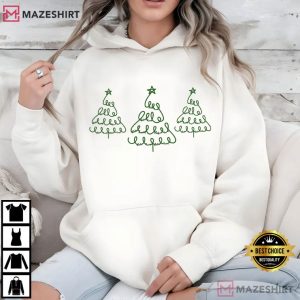 Subtle Anti Trump Doodle Christmas Tree Holiday Season T Shirt (3)