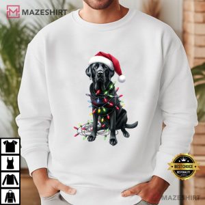 Dog Lovers Black Labrador Christmas T Shirt (4)
