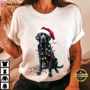 Dog Lovers Black Labrador Christmas T Shirt (1)