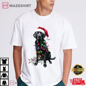 Dog Lovers Black Labrador Christmas T-Shirt