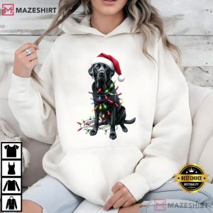 Dog Lovers Black Labrador Christmas T Shirt (3)