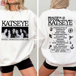Katseye The Beautiful Chaos Tour 2025 Girl Group T Shirt (2)