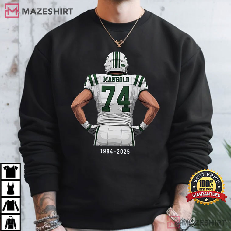 Nick Mangold Memories No 74 Legend Player Football T-Shirt