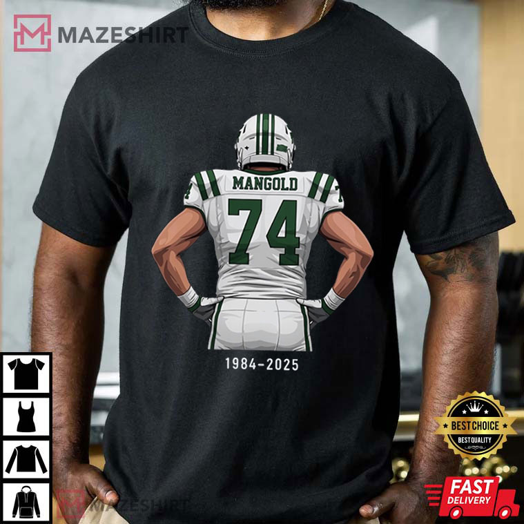 Nick Mangold Memories No 74 Legend Player Football T-Shirt