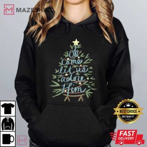 Oh Come Let Us Adore Him Nativity Christmas T Shirt (4)