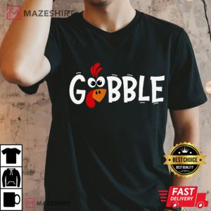 Thanksgiving Gobble Turkey T Shirt (1)