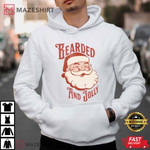 Bearded And Jolly Christmas Holiday T Shirt (4)
