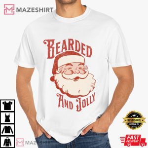 Bearded And Jolly Christmas Holiday T Shirt (2)