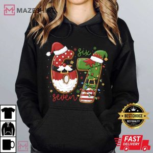 Six Seven Funny Santa And Elf Christmas Meme T Shirt (3)