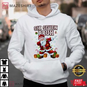 Santa Six Seven Bruh Meme Funny Christmas T Shirt (3)