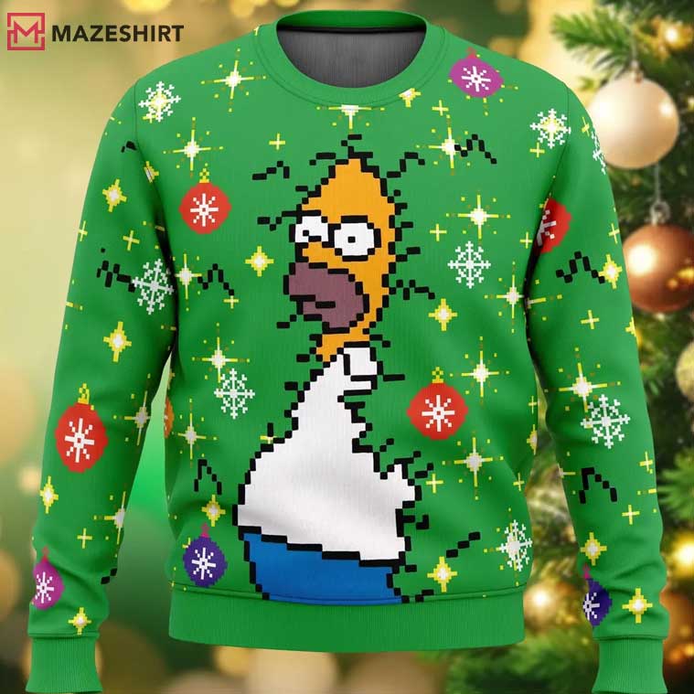 Homer Bush The Simpsons Cartoon Meme Ugly Christmas Sweater