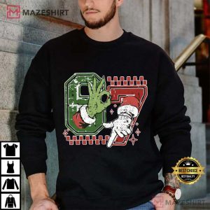 Grinch And Santa Six Seven Meme Christmas Funny T Shirt (4)