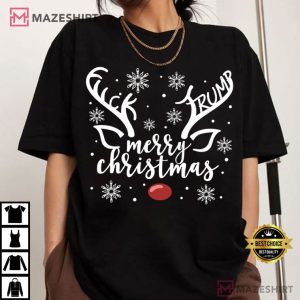 Subtle Anti Trump Christmas Raindeer T Shirt (2)