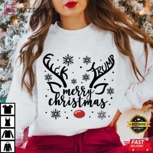 Subtle Anti Trump Christmas Raindeer T Shirt (3)