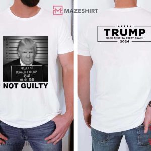 Donald Trump Not Guilty Campaign Mug Shot T-Shirt