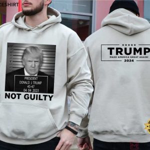 Donald Trump Not Guilty Campaign Mug Shot T Shirt (2)