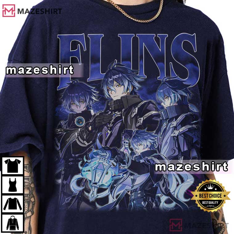 Flins Genshin Vintage Video Game Husbando T-Shirt Flins Genshin Vintage Video Game Husbando T-Shirt