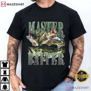 Fish Lovers Master Baiter Bass Fishing Retro Graphic T-Shirt
