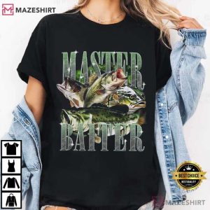 Fish Lovers Master Baiter Bass Fishing Retro Graphic T Shirt (2)
