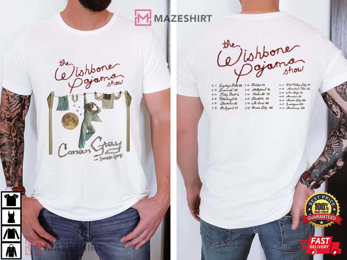 Conan Gray The Wishbone Pajama Show 2025 Merch T-Shirt Conan Gray The Wishbone Pajama Show 2025 Merch T-Shirt