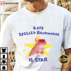 Rats Spelled Backwards Is Star Funny Animal T-Shirt