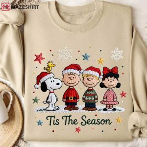 Snoopy And Friend Tis The Season Christmas Embroidered Sweatshirt (2)