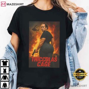 Thiccolas Cage Meme Funny T Shirt (2)