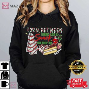 Torn Between Looking Like A Snack Or Eating One Christmas T Shirt (3)