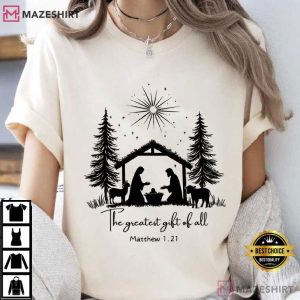 The Greatest Gift Of All Christian Christmas T Shirt (1)