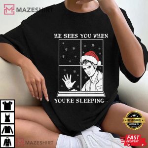 Edward Cullen He Sees You When You’re Sleeping Christmas T-Shirt