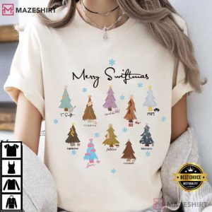 Merry Swiftmas Christmas Tree Eras T-Shirt