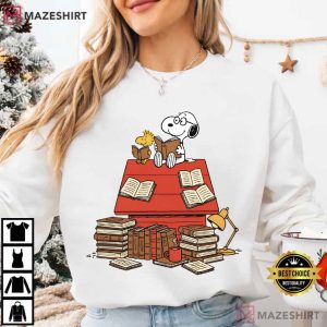 Book Lover Snoopy Reading Book Cute Librarian T Shirt (4)