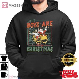 The Boys Are Back In Town Christmas Funny Holiday T Shirt (3)