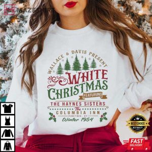 White Christmas Columbia Inn Pine Tree Vermont T Shirt (4)