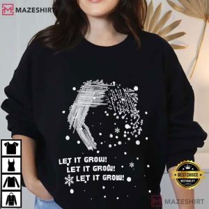 Let It Grow Winter Snowflakes Holiday T Shirt (4)