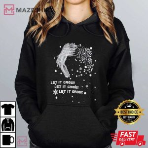 Let It Grow Winter Snowflakes Holiday T Shirt (3)