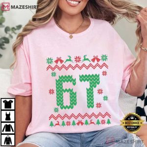 Santa Six Seven Ugly Christmas Sweater T Shirt (2)