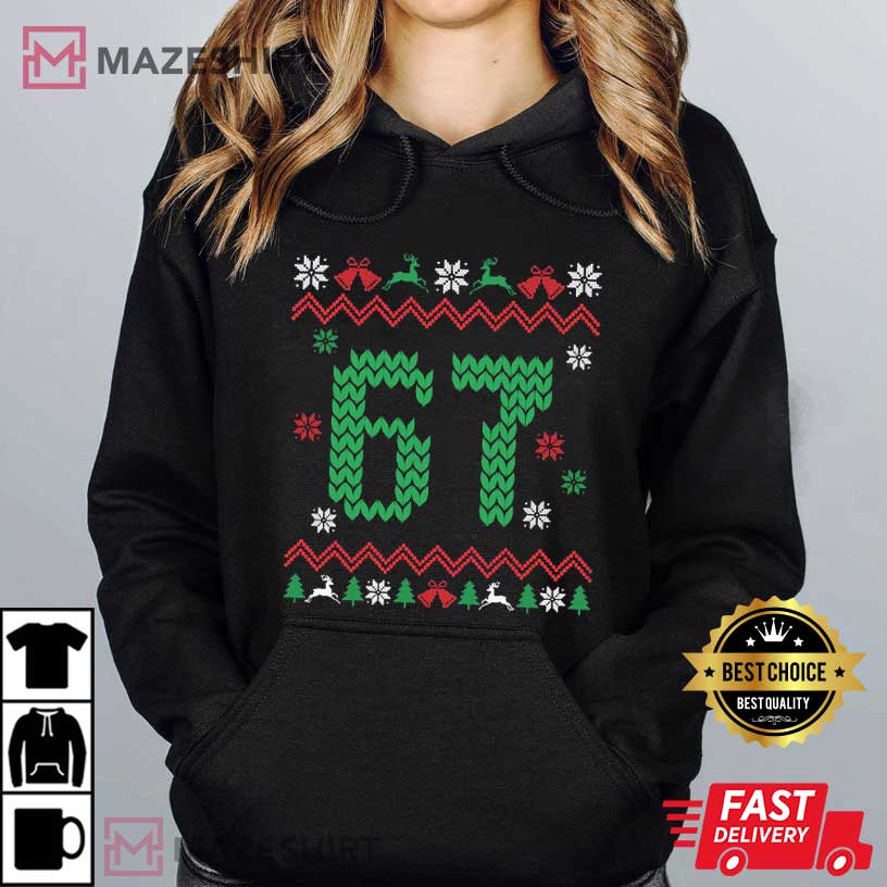 Santa Six Seven Ugly Christmas Sweater T-Shirt Santa Six Seven Ugly Christmas Sweater T-Shirt