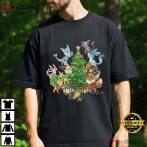 Eeveelution Gamer Christmas Poke Monster T Shirt (1)