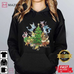 Eeveelution Gamer Christmas Poke Monster T Shirt (3)
