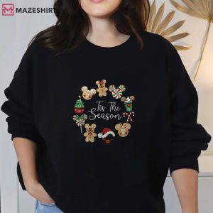 Gingerbread Mickey Minnie Tis The Season Disney Embroidered Sweatshirt