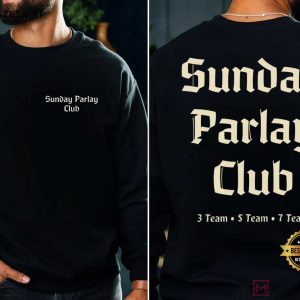 Sunday Parlay Club Sports Betting T Shirt (1)