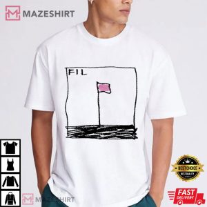 Fil Pink Flag Hand Drawn Graphic T Shirt (1)