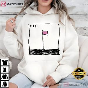 Fil Pink Flag Hand Drawn Graphic T Shirt (2)