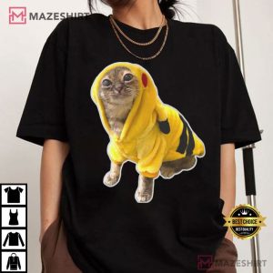 Cat Lovers Yellow Pikachu Baby Cute T Shirt (2)